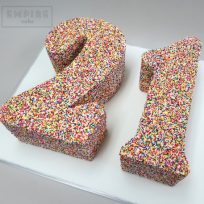 Number Cake with Sprinkles