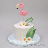 Flamingo Topper with Tropical Flowers